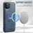 FIERRE SHANN 025 Style For iPhone 11 Pro Max Case Leather Back Cover Magnetic Card Holder RFID Blocking - Blue - 5