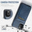 FIERRE SHANN 025 Style For iPhone 11 Pro Max Case Leather Back Cover Magnetic Card Holder RFID Blocking - Blue - 7