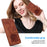 For Samsung Galaxy S24+ Case Lotus Pattern Leather Phone Cover Wallet Stand Feature - Brown - 5