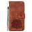 For Samsung Galaxy S24 Case Lotus Imprinted Leather Flip Phone Cover - Brown - 7