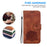 For Samsung Galaxy S23 FE Protective Case Leather Phone Cover Lotus Imprinted - Brown - 4
