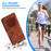 For Samsung Galaxy S23 FE Protective Case Leather Phone Cover Lotus Imprinted - Brown - 6