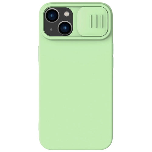 NILLKIN PC + Silicone Case for iPhone 14 Plus, Slide Camera Protection Drop-proof Phone Cover - Green - 1