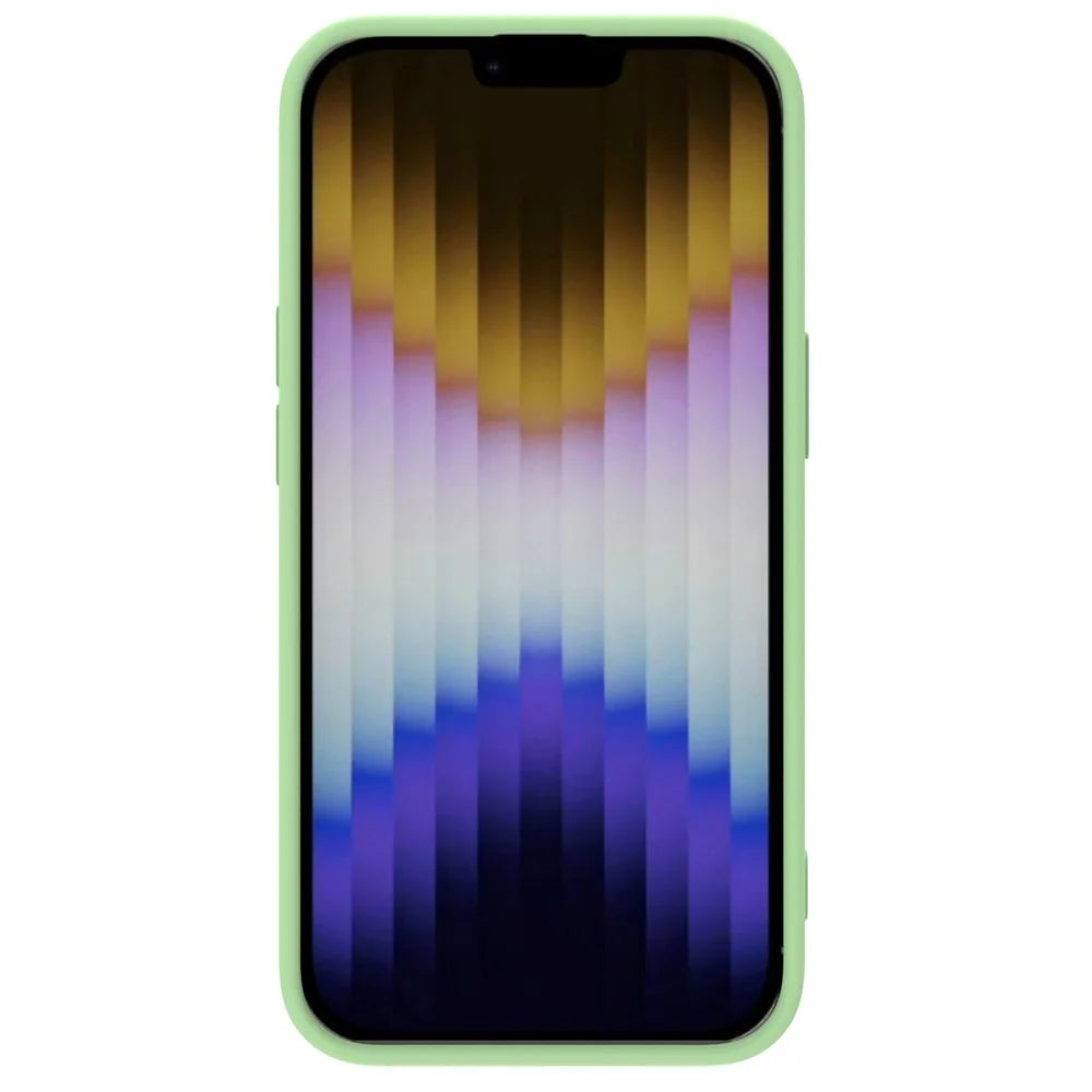 NILLKIN PC + Silicone Case for iPhone 14 Plus, Slide Camera Protection Drop-proof Phone Cover - Green - 2