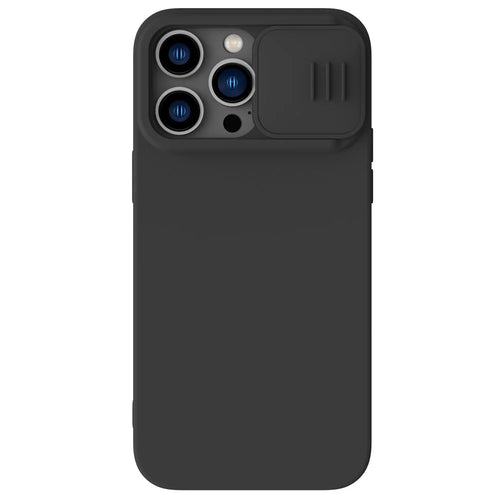 NILLKIN For iPhone 14 Pro 6.1 inch Slide Camera Protection Phone Case Anti-scratch PC + Silicone Cover - Black - 1