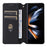 For Samsung Galaxy Z Fold6 5G Case Wallet PU Leather Phone Cover Rhombus Imprinted - Black - 2