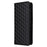 For Samsung Galaxy Z Fold6 5G Case Wallet PU Leather Phone Cover Rhombus Imprinted - Black - 7