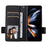 For Samsung Galaxy Z Fold6 5G Case with Wrist Strap Litchi Texture PU Leather Wallet Phone Cover - Black - 2