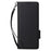 For Samsung Galaxy Z Fold6 5G Case with Wrist Strap Litchi Texture PU Leather Wallet Phone Cover - Black - 5