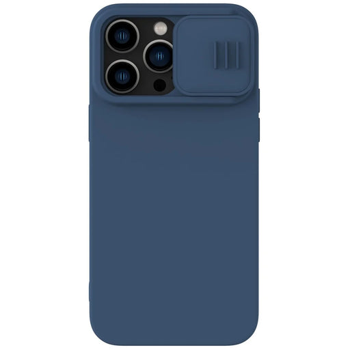 NILLKIN For iPhone 14 Pro Max Hard PC Soft Silicone Hybrid Case Slide Camera Protection Phone Cover - Blue - 1