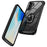 Kickstand Case for Samsung Galaxy A55 5G Case Alloy Lens Frame PC + TPU Phone Cover - Black - 2