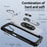 Kickstand Case for Samsung Galaxy A55 5G Case Alloy Lens Frame PC + TPU Phone Cover - Black - 3