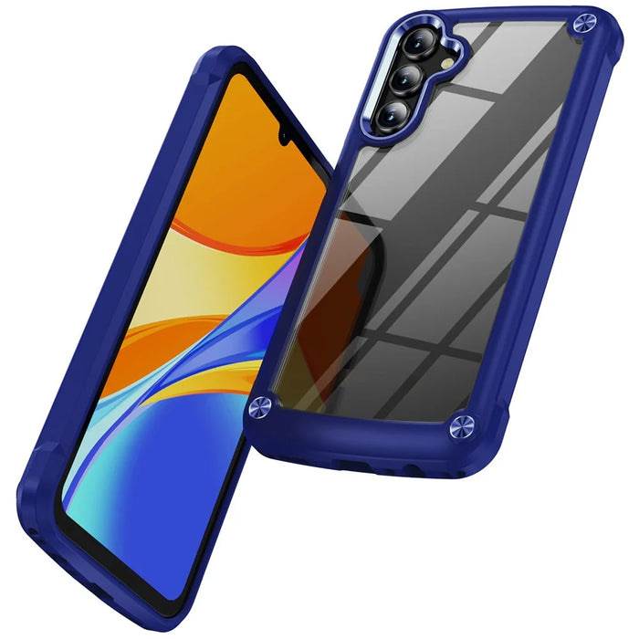For Samsung Galaxy A35 5G Case TPU Frame Clear PC Back Phone Cover - Blue - 2