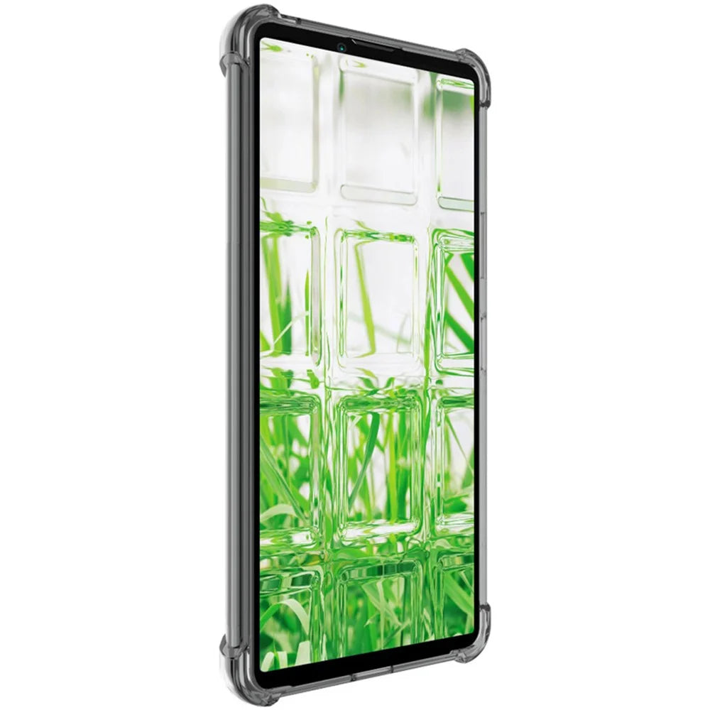 IMAK For Sony Xperia 10 VI Case Drop-Proof Corner Protection TPU Phone Cover - Transparent Black - 3