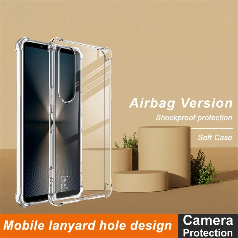 IMAK For Sony Xperia 1 VI Case TPU Phone Cover Four Corners Air Cushion - Transparent - 2