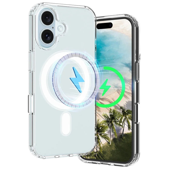 For iPhone 16 Plus Clear Case Compatible with MagSafe TPU+Acrylic Slim Phone Cover - 6