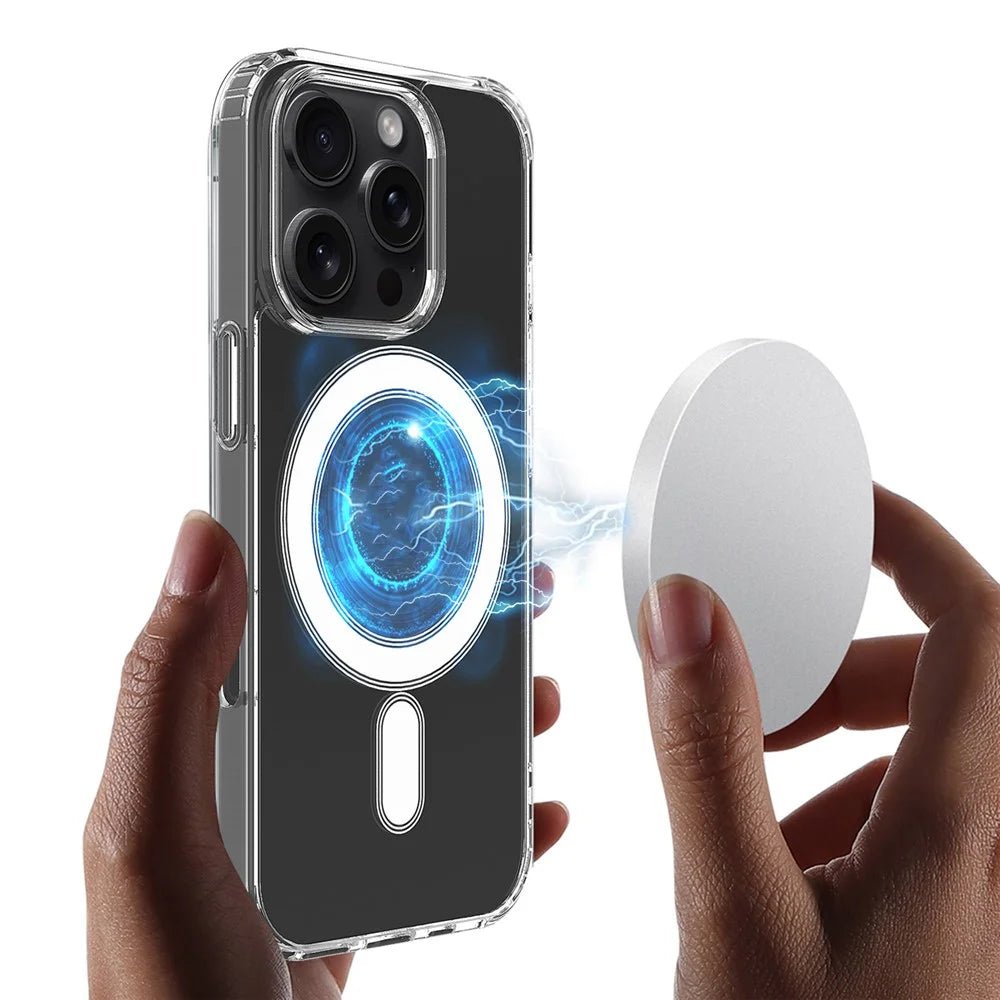 For iPhone 16 Pro Case TPU+Acrylic Clear Phone Cover Compatible with MagSafe - 3