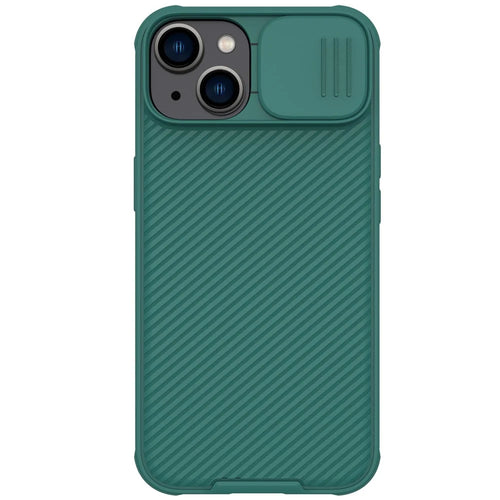 NILLKIN CamShield Pro Series for iPhone 14 / iPhone 13 Slide Camera Protection Phone Case Anti-drop Hybrid TPU + PC Back Cover - Green - 1