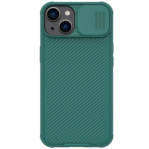 NILLKIN CamShield Pro Series for iPhone 14 / iPhone 13 Slide Camera Protection Phone Case Anti-drop Hybrid TPU + PC Back Cover - Green - 1