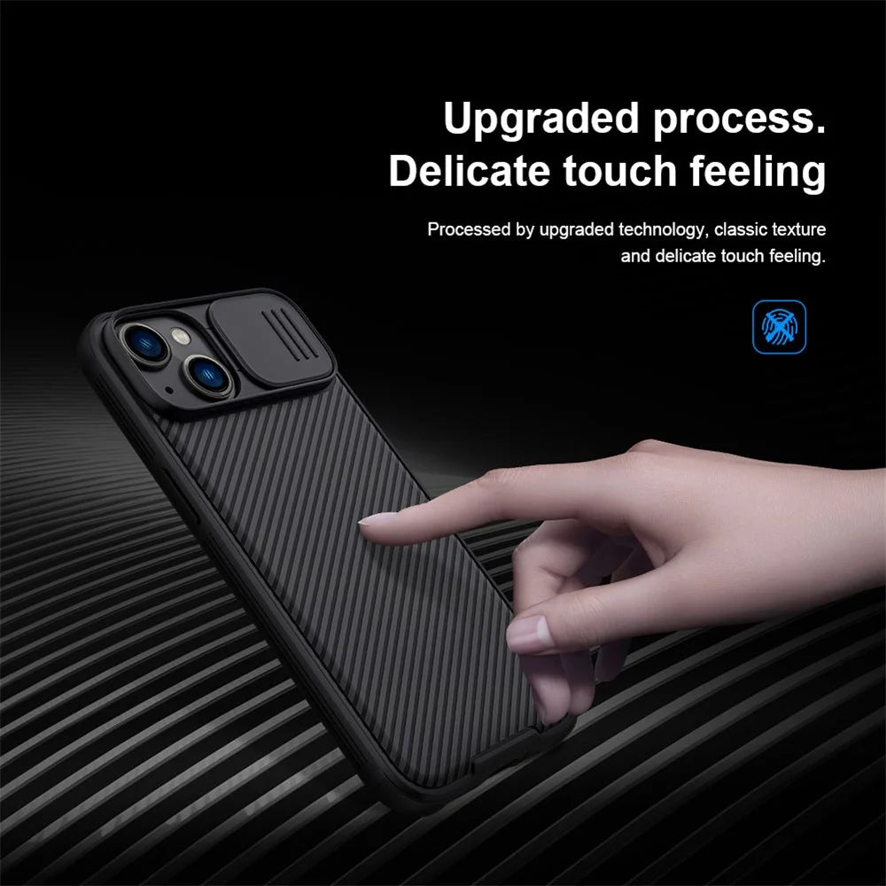 NILLKIN CamShield Pro Series for iPhone 14 / iPhone 13 Slide Camera Protection Phone Case Anti-drop Hybrid TPU + PC Back Cover - Green - 5