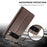 LC.IMEEKE For Google Pixel 9 Pro XL Case Calf Texture PU Leather Flip Phone Cover - Brown - 5