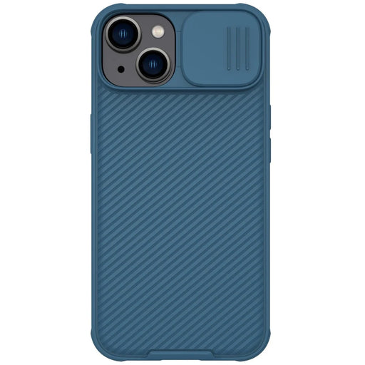 NILLKIN CamShield Pro Series for iPhone 14 Plus PC + TPU Hybrid Phone Case Anti-drop Back Cover with Slide Camera Protection - Blue - 1