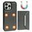 For iPhone 14 Pro Max Kickstand Case PU+TPU Phone Cover Detachable Card Bag - Grey - 2