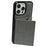 For iPhone 14 Pro Max Kickstand Case PU+TPU Phone Cover Detachable Card Bag - Grey - 3