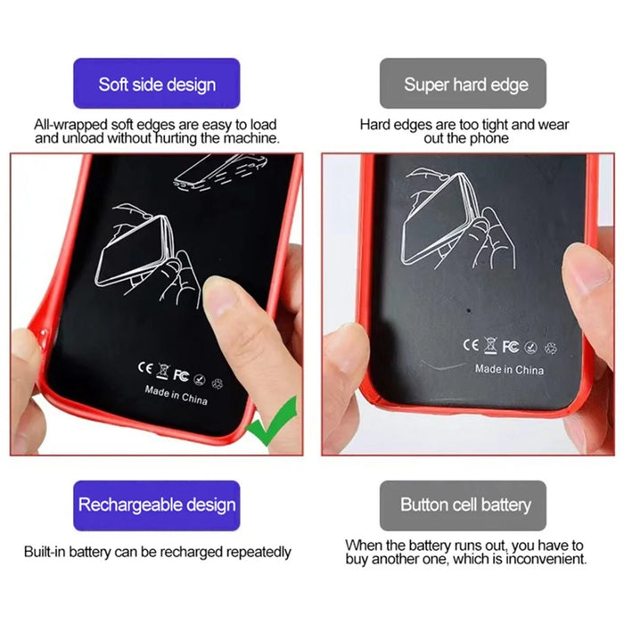 For iPhone 15 Pro Max Case 2.4-inch Color Screen Gaming Console Protective Phone Cover - Black - 2