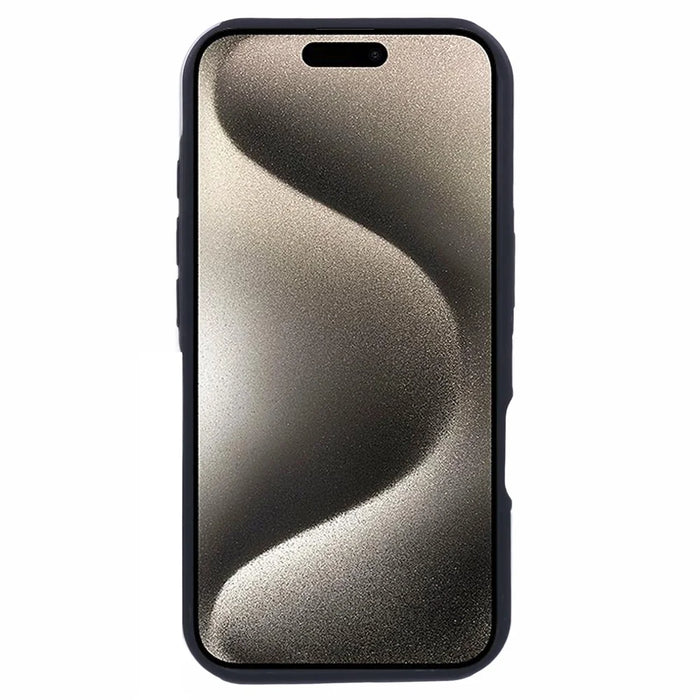 For iPhone 16 Case Anti-Drop PC+TPU Protective Cover with Rotary Kickstand - Rose Gold - 2
