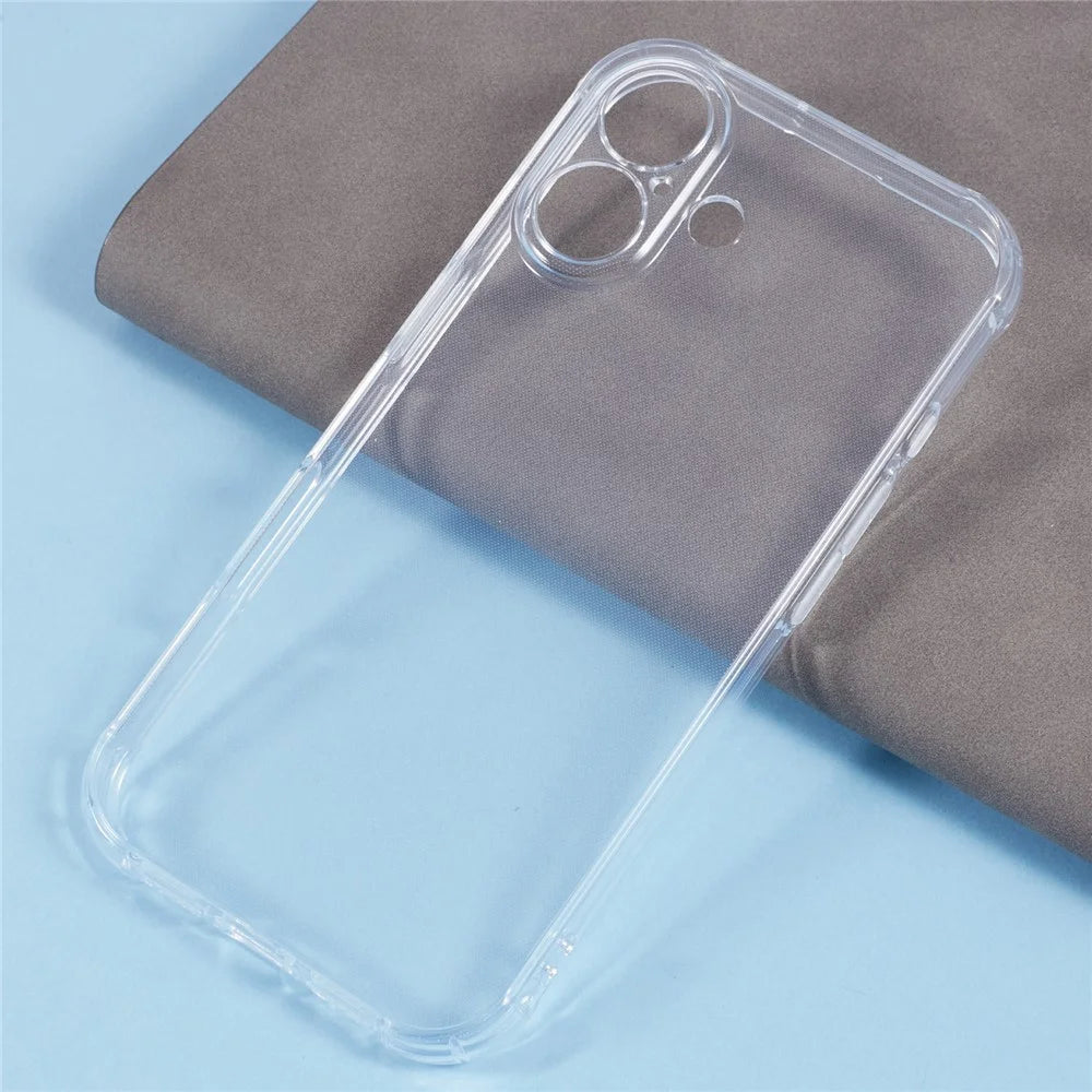 For iPhone 16 Plus Case Clear Shockproof Soft TPU Phone Cover (Precise Rear Lens Cutout) - 4