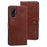 IDEWEI For HTC U24 Pro 5G Case Stand View Leather Phone Cover Crazy Horse Texture - Brown - 1