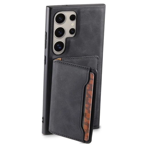 DENIOR D13 For Samsung Galaxy S24 Ultra Case Detachable Magnetic Leather Back Cover with Card Slots - Black - 2