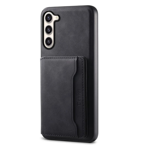 DENIOR D13 For Samsung Galaxy S23+ Case Leather + PC + TPU Phone Cover with Detachable Card Holder - Black - 2
