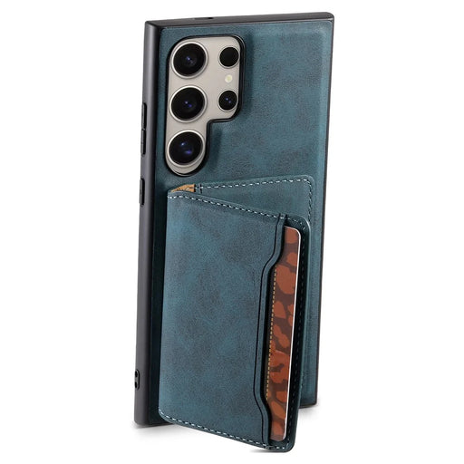 DENIOR D13 For Samsung Galaxy S23 Ultra Case Leather + PC + TPU Phone Cover with Detachable Card Holder - Green - 2