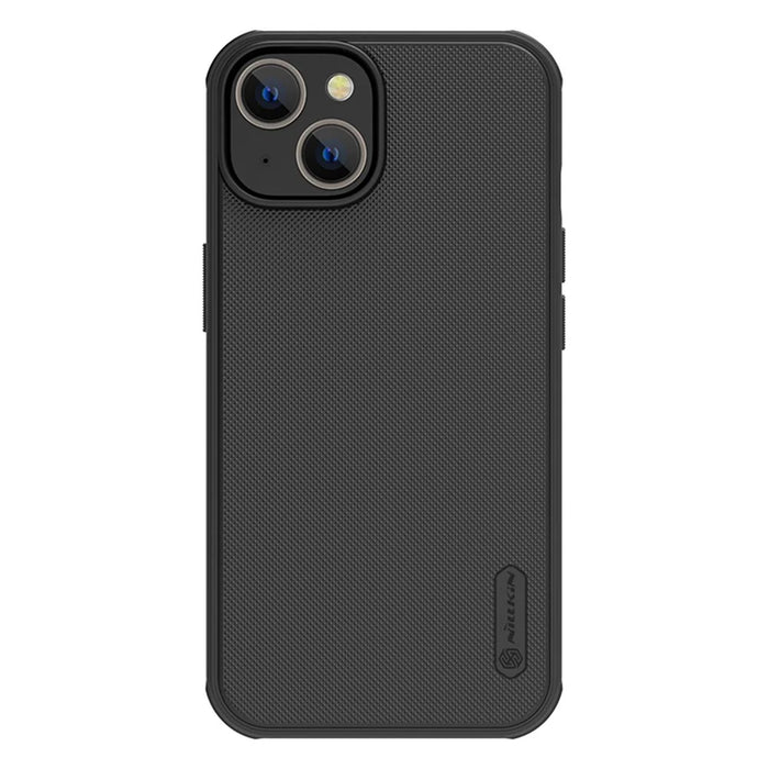 NILLKIN Frosted Shield Pro for iPhone 14 / iPhone 13 Hard PC Soft TPU Matte Phone Cover Magnetic Absorption Case - Black - 1