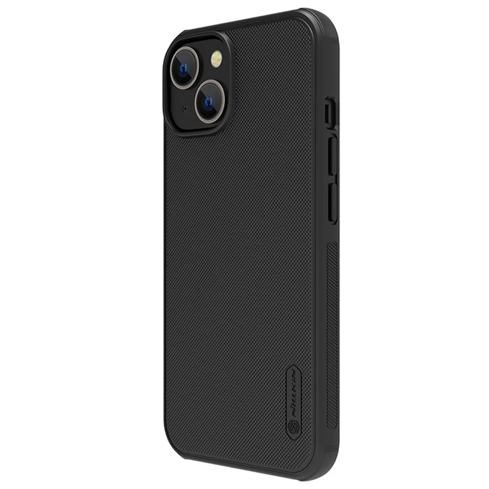 NILLKIN Frosted Shield Pro for iPhone 14 / iPhone 13 Hard PC Soft TPU Matte Phone Cover Magnetic Absorption Case - Black - 2