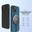 NILLKIN Frosted Shield Pro for iPhone 14 / iPhone 13 Hard PC Soft TPU Matte Phone Cover Magnetic Absorption Case - Black - 4