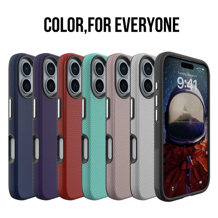 For iPhone 16 Case Anti-Drop TPU+PC Four Corner Phone Cover - Black - 5