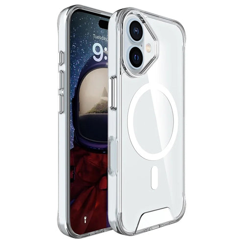 For iPhone 16 Plus Case Compatible with MagSafe TPU+PC Clear Phone Cover - 1