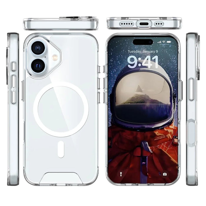 For iPhone 16 Plus Case Compatible with MagSafe TPU+PC Clear Phone Cover - 4
