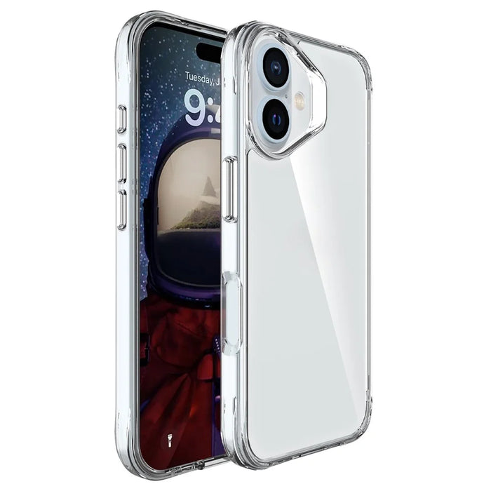 For iPhone 16 Case PC+TPU Drop-Proof Transparent Phone Cover - 1