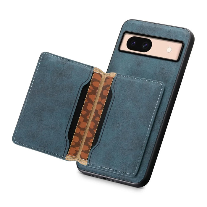 DENIOR D13 For Google Pixel 8a Case 2 in 1 Detachable Leather Phone Back Cover - Blue - 4