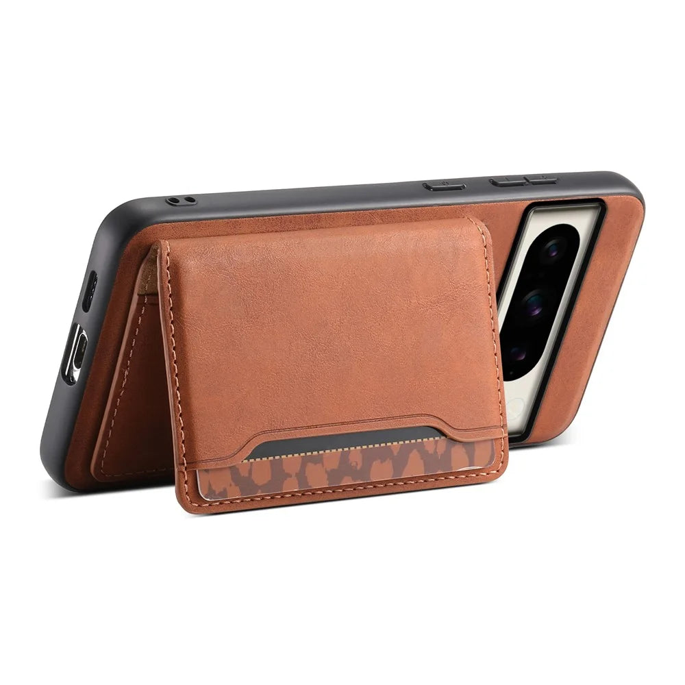 DENIOR D13 For Google Pixel 8 Pro Case Detachable 2-in-1 Leather Back Phone Cover - Brown - 3