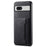 DENIOR D13 For Google Pixel 7a Case with Detachable Card Holder Leather Magnetic Phone Cover - Black - 1