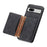 DENIOR D13 For Google Pixel 7a Case with Detachable Card Holder Leather Magnetic Phone Cover - Black - 4