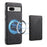 DENIOR D13 For Google Pixel 7a Case with Detachable Card Holder Leather Magnetic Phone Cover - Black - 5