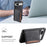 DENIOR D13 For Google Pixel 7a Case with Detachable Card Holder Leather Magnetic Phone Cover - Black - 6