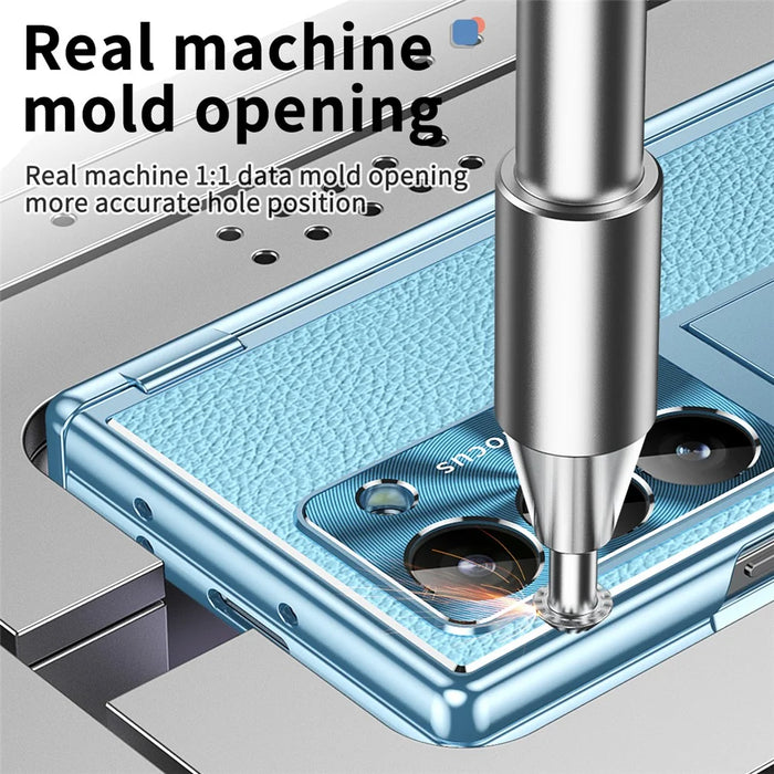 For Samsung Galaxy Z Fold6 5G Case Hinge Protection PU+PC Phone Cover with Stylus - Blue - 2