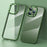 Shockproof Case for iPhone 14 Anti-Fall TPU+PC Cover Full Protection Slim Case with Metal Button / Lens Frame - Green - 1